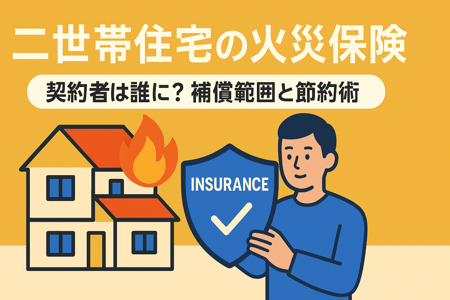 二世帯住宅の火災保険。契約者を誰にするかで変わる補償範囲と節約術
