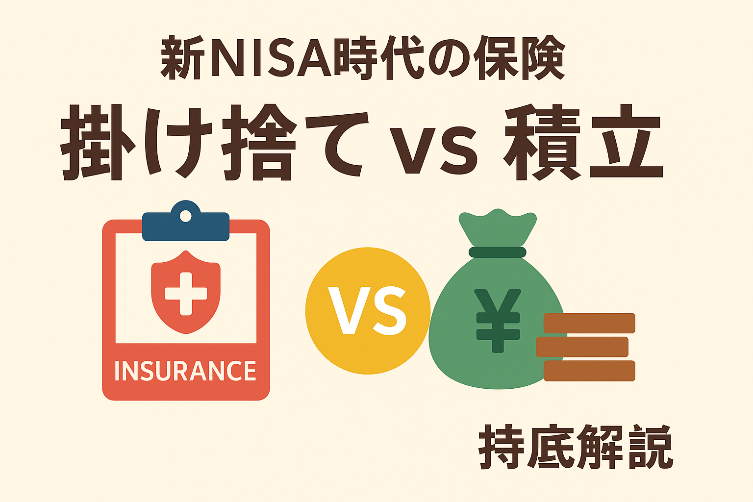 掛け捨てvs積立。新NISA時代の「保険」の正しい持ち方を徹底解説