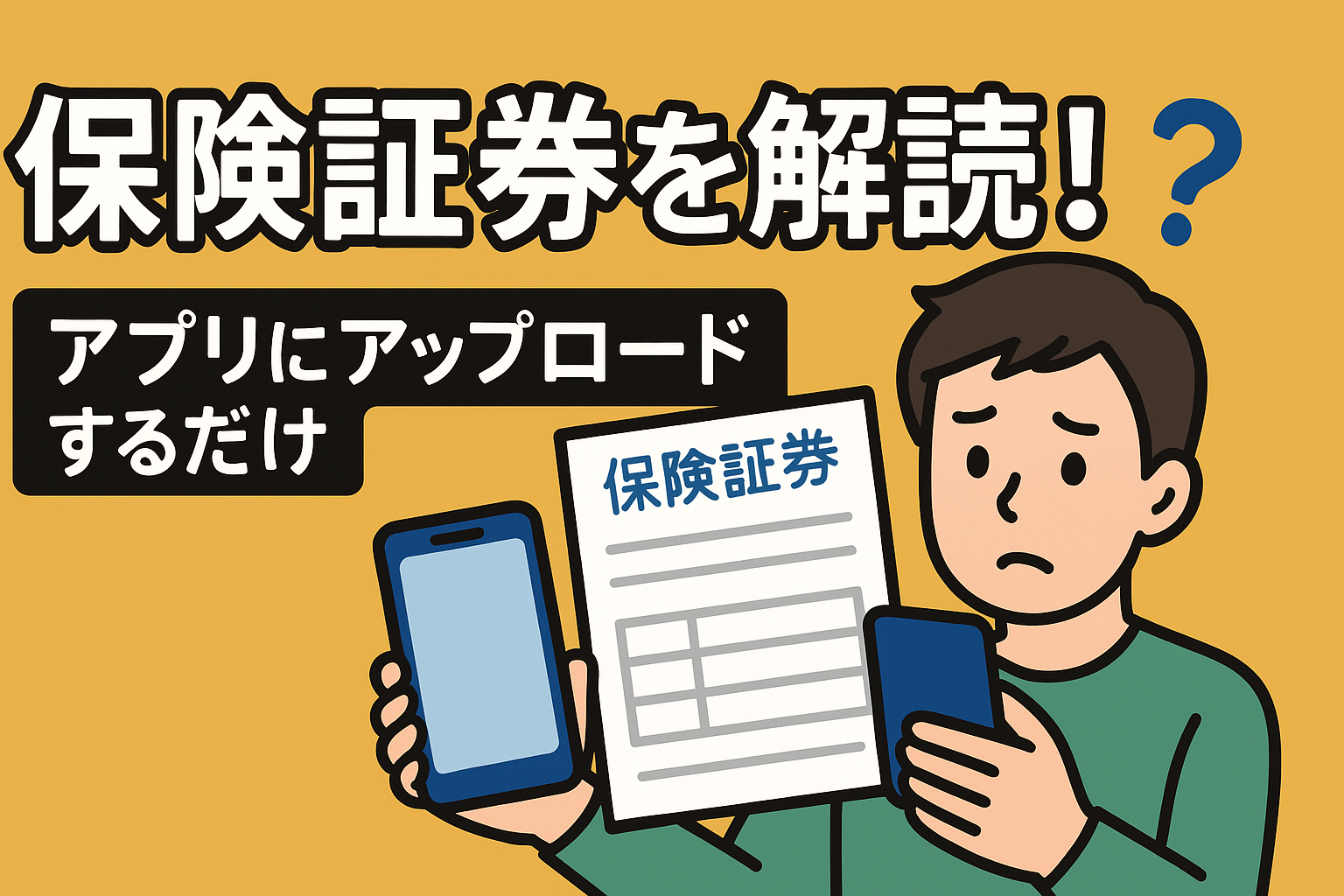 保険証券の見方がわからない人へ。アプリにアップロードするだけで解読する方法