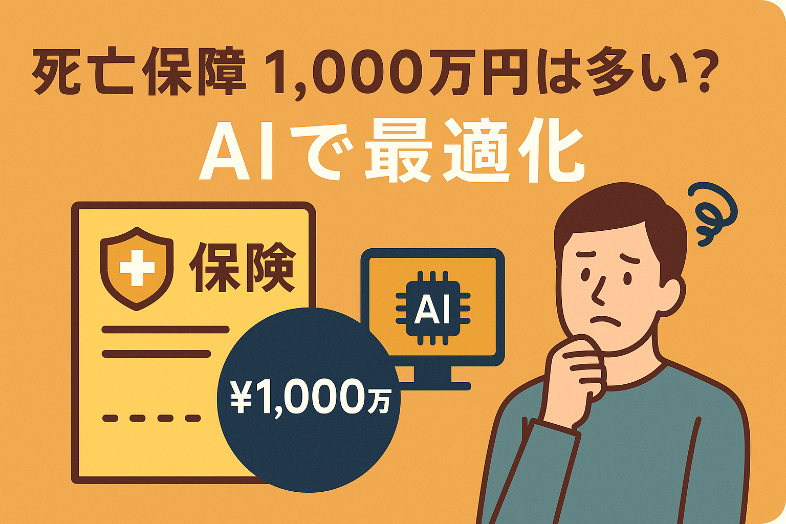 死亡保障1,000万円は多すぎる？AIが算出する「あなたに最適な保障額」