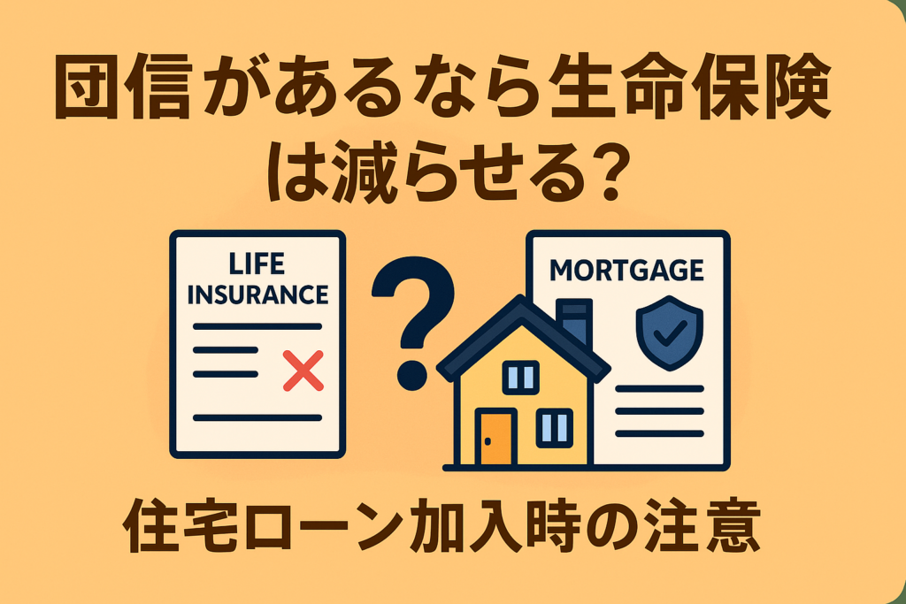 団信（団体信用生命保険）があるなら生命保険は減らせる？住宅ローン加入時の注意